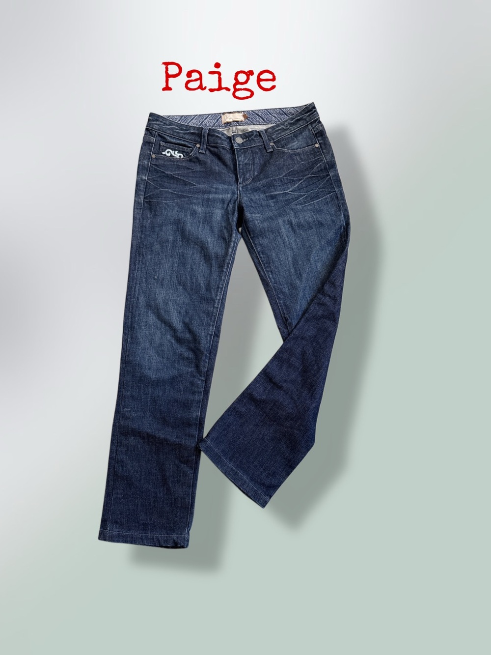 PAIGE Dark Blue Bootcut Jeans